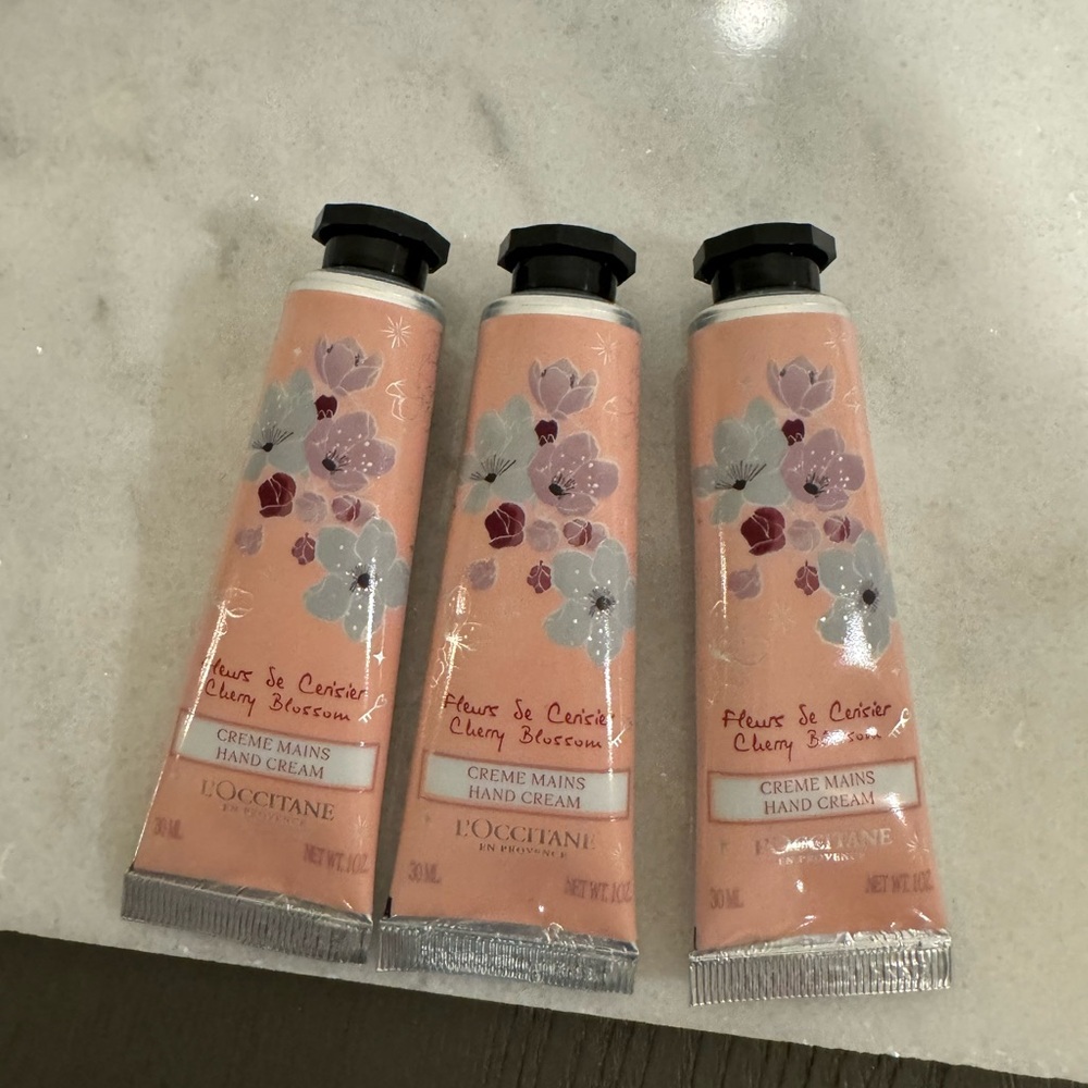 Loccitane cherry blossom hand cream bundle